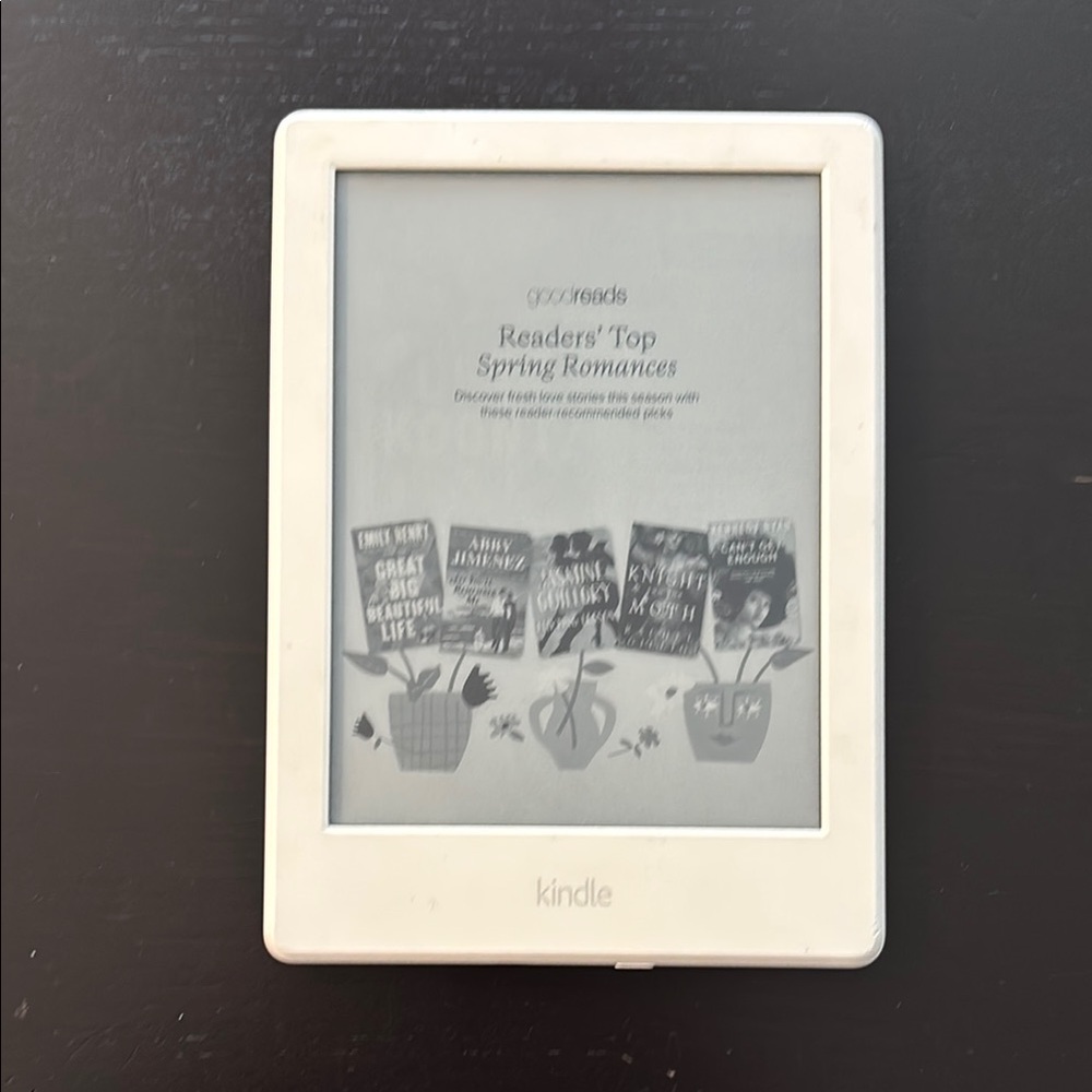 White Kindle E-Reader